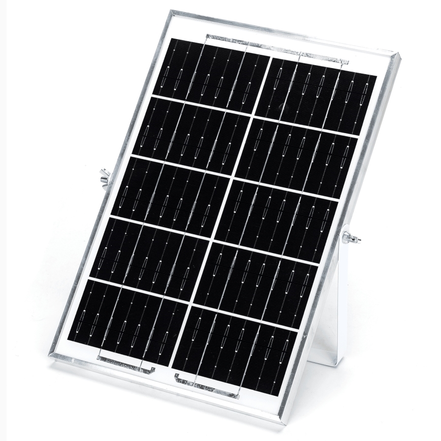 Aigostar - Lampada solare a LED 2xLED, 35W, 12V, batteria 6000 mAh, 6500 K, IP65, Ø 16,8 cm + telecomando