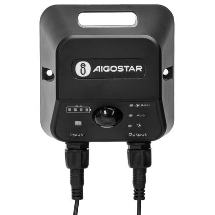 Aigostar - Lampadario solare a LED con sensore LED/70W/12V 6000 mAh 6500K IP65 Ø 23,5 cm + telecomando