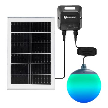 Aigostar - Lampada solare a sospensione LED RGBW dimmerabile MESH LED/20W/3,7V 4000 mAh 2700K-6500K IP65 Ø 15 cm