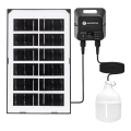 Aigostar - Lampada solare LED con sensore, 35W/12V, batteria 3000 mAh, 6500K, IP65, Ø 10 cm + telecomando