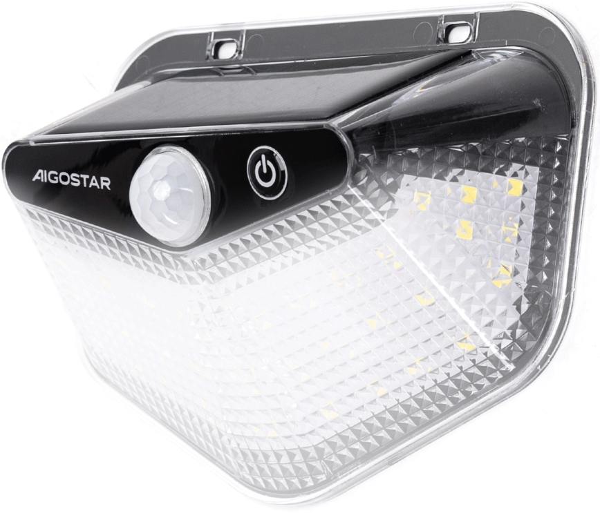 Aigostar - Lampada solare LED con sensore LED/3,7V 6500K 500 mAh IP65 nero