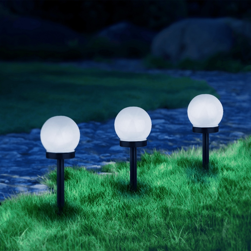 Aigostar - Lampada solare LED LED/0,006W/1,2V 33cm 40 mAh nero 6500K IP44