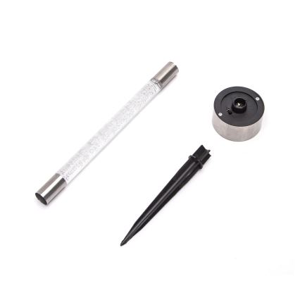 Aigostar - Lampada solare LED LED/0,006W/1,2V 36,7cm cromo opaco 2700K 40 mAh IP44