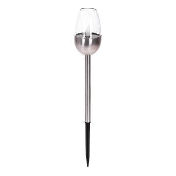 Aigostar - Lampada solare LED LED/0,006W/1,2V 38,2cm cromo opaco 2700K IP44