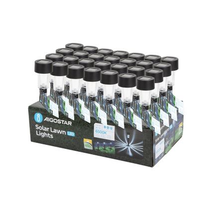 Aigostar - Lampada solare LED LED/0,006W/1,2V 40mAh 6500K IP44 29,5 cm