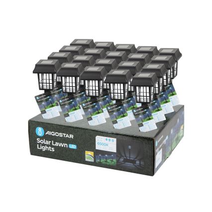 Aigostar - Lampada solare LED LED/0,006W/1,2V 40mAh 6500K IP44 32 cm