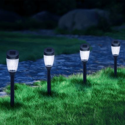 Aigostar - Lampada solare LED LED/0,006W/1,2V 40mAh 6500K IP44 34,5 cm stella
