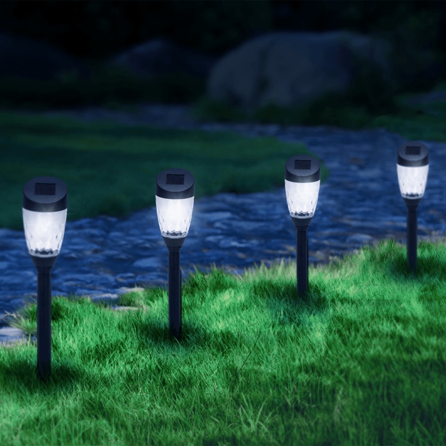 Aigostar - Lampada solare LED LED/0,006W/1,2V 40mAh 6500K IP44 34,5 cm stella