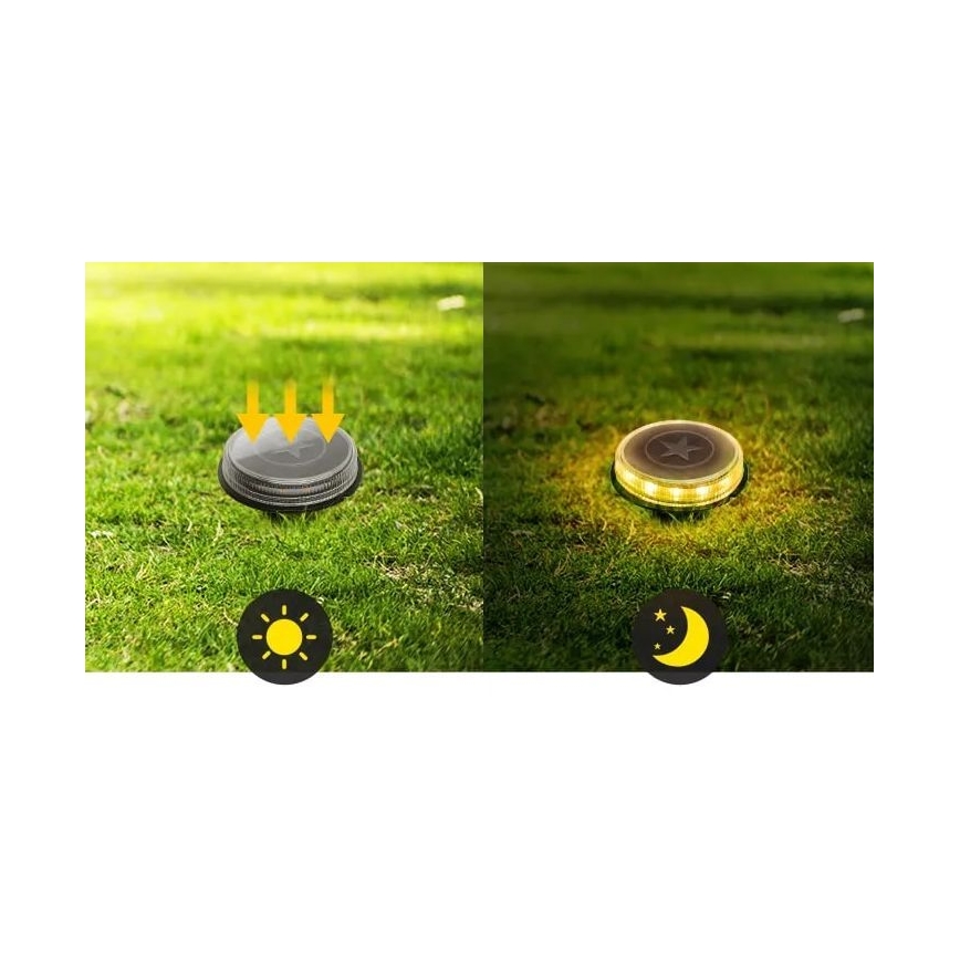 Aigostar - Lampada solare LED LED/0,6W/5,5V 24,5 cm 3200K IP66 nero