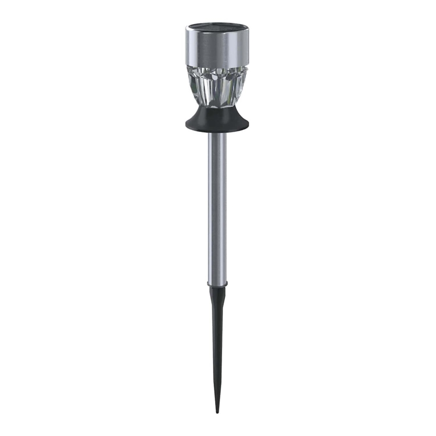 Aigostar - Lampada solare LED RGB LED/0,006W/1,2V 35,5 cm 100 mAh cromo opaco IP44