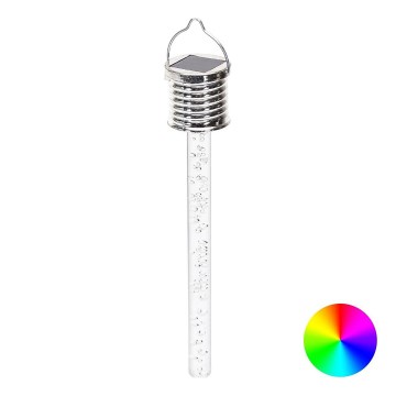 Aigostar - Lampada solare LED RGB LED/0,006W/1,2V cromo IP44