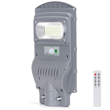 Aigostar - Lampada stradale solare LED con sensore LED/50W/3,2V 5000mAh IP65 6500K + telecomando