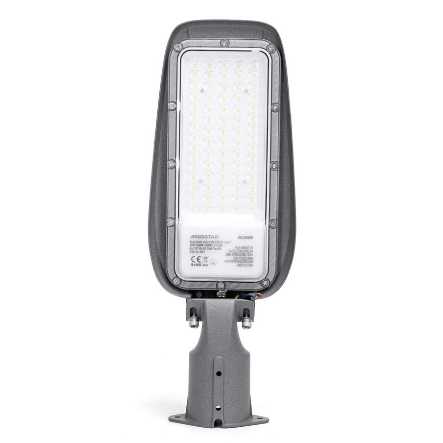 Aigostar - Lampadaire de rue LED SLIM 50W/230V 6500K IP65