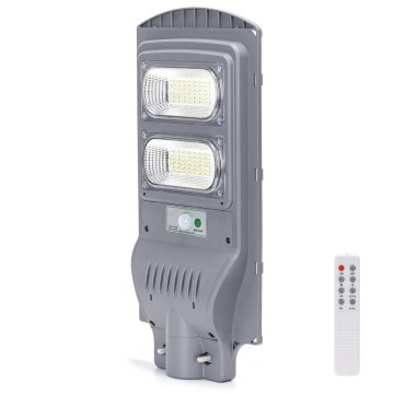 Aigostar - Lampadaire solaire avec détecteur LED/100W/3,2V 10000mAh IP65 6500K + télécommande