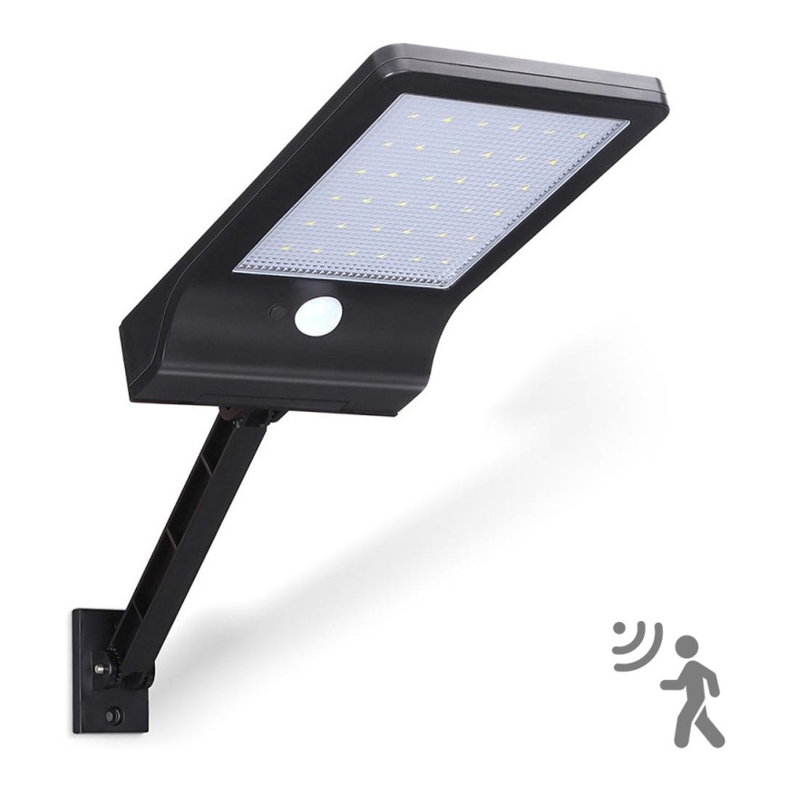 Aigostar - Lampadaire solaire avec détecteur LED/2,3W/5,5V 1800 mAh IP65