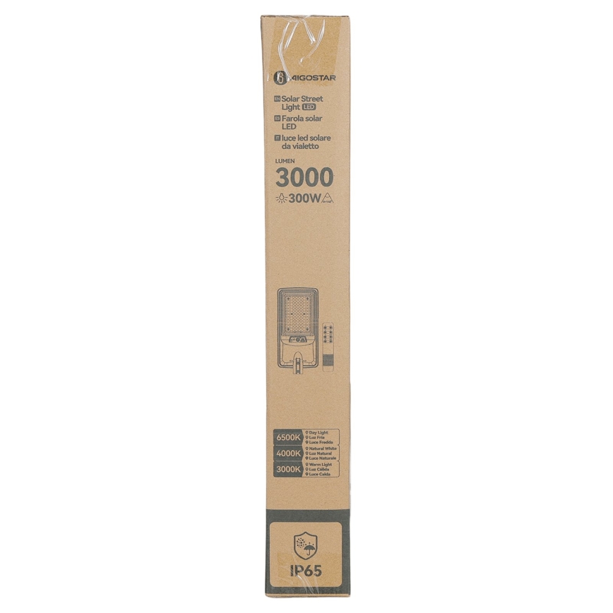 Aigostar - Lampadaire solaire LED de rue avec détecteur LED/400W/3,2V 4800mAh + télécommande
