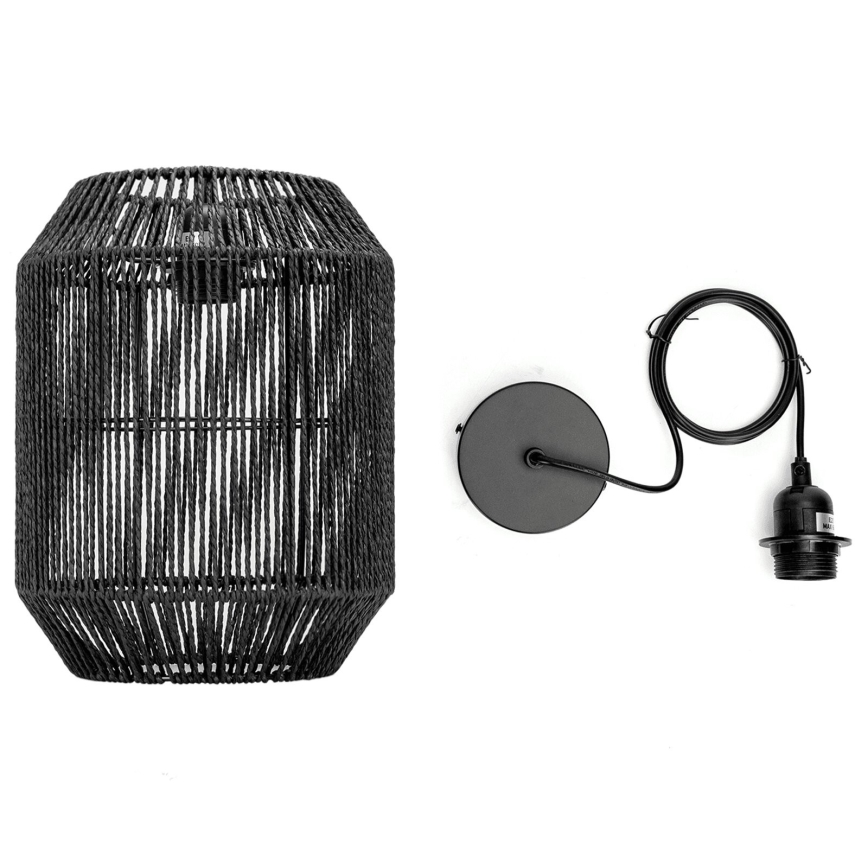 Aigostar - Lampadario a sospensione con filo 1xE27/60W/230V nero