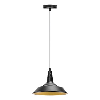 Aigostar - Lampadario LED a sospensione con cavo 1xE27/60W/230V Ø 36 cm nero