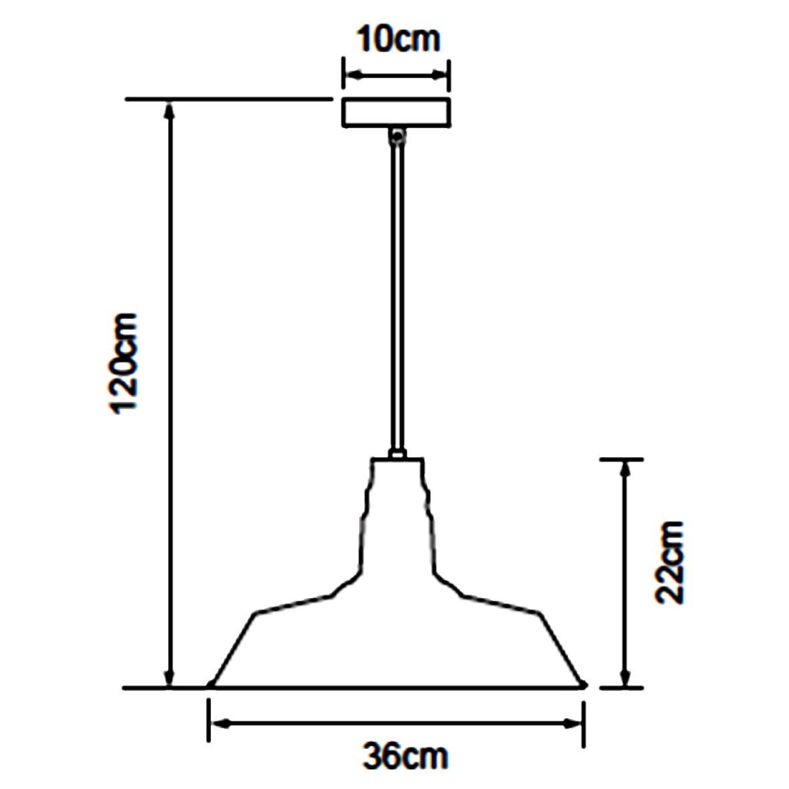 Aigostar - Lampadario LED a sospensione con cavo 1xE27/60W/230V Ø 36 cm nero