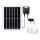 Aigostar - Lampadario solare LED con sensore 2xLED/70W/12V 12000 mAh 6500K diametro 12 cm + telecomando