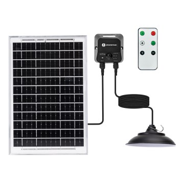 Aigostar - Lampadario solare LED con sensore LED/70W/12V 6000 mAh 6500K diam. 23,5 cm + telecomando