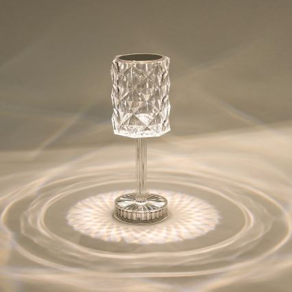 Aigostar - Lampe de table à intensité variable rechargeable LED/1W/5V 2700/4000/6500K 1800mAh 26 cm