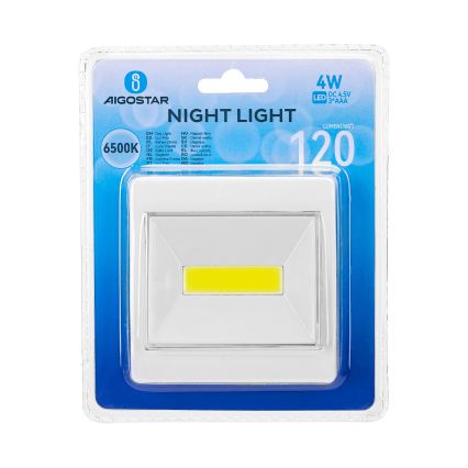 Aigostar - Lampe de nuit portable LED/3xAAA 6500K