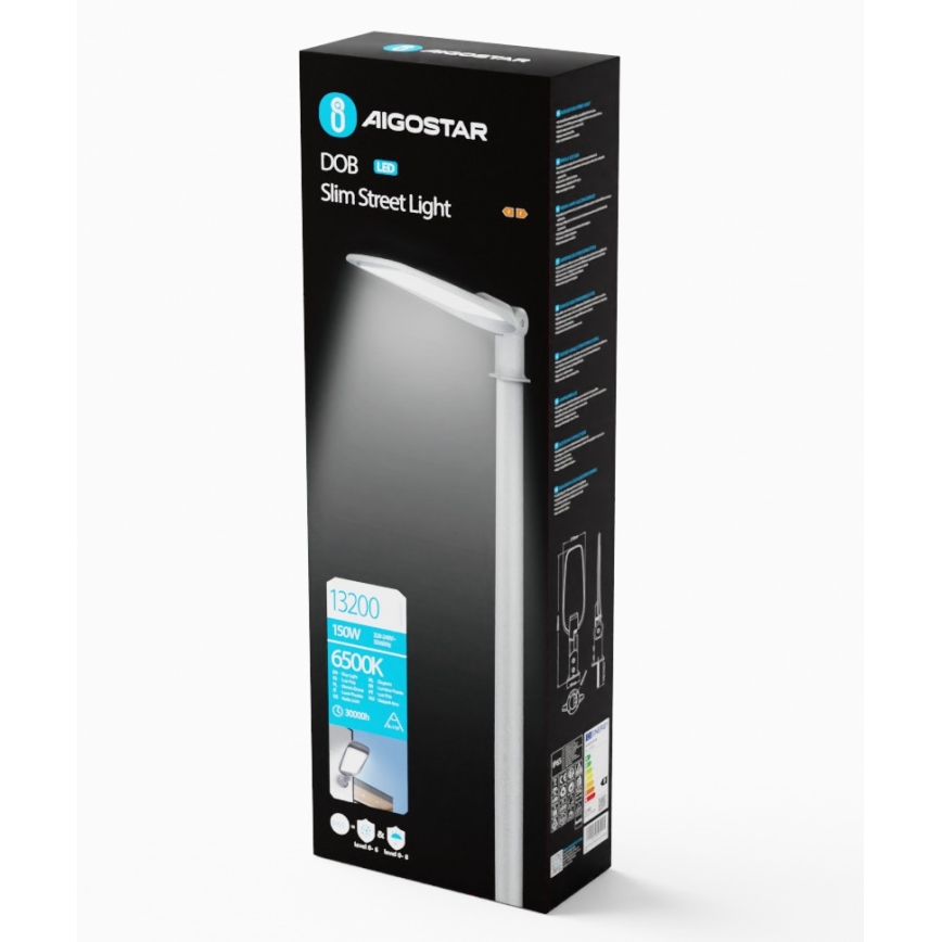 Aigostar - Lampe de rue SLIM LED/150W/230V 6500K IP65