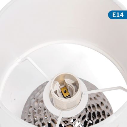Aigostar - Lampe de table 1xE14/40W/230V chrome brillant