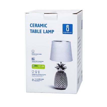 Aigostar - Lampe de table 1xE14/40W/230V chrome brillant