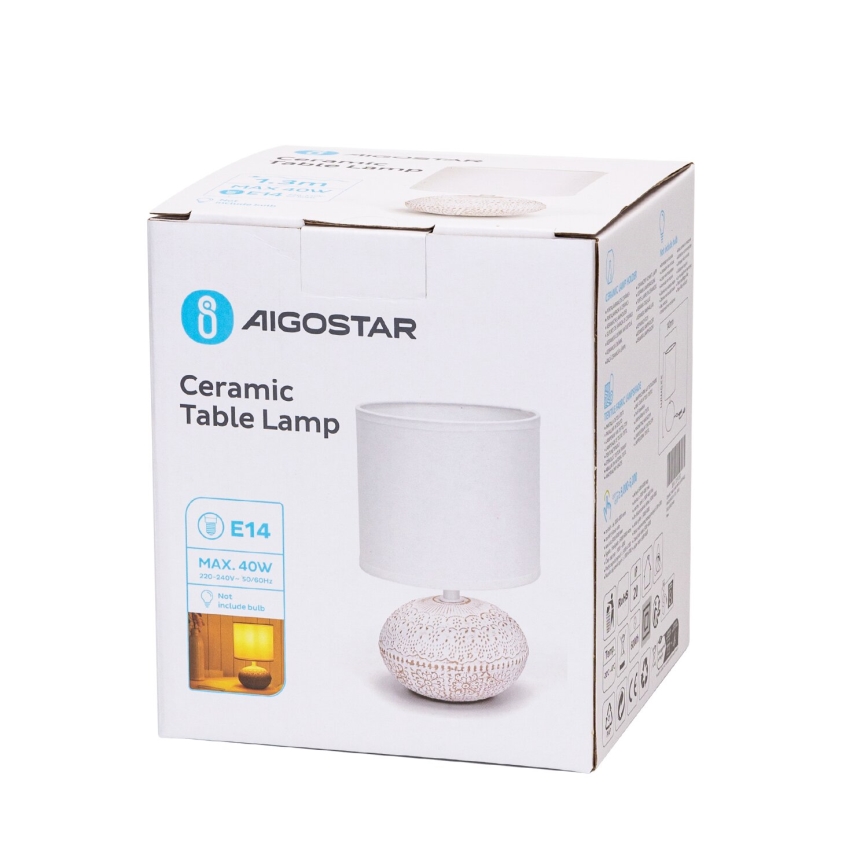 Aigostar - Lampe de table 1xE14/40W/230V
