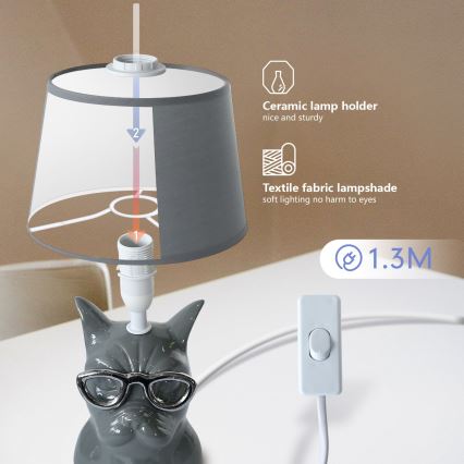 Aigostar - Lampe de table 1xE14/40W/230V