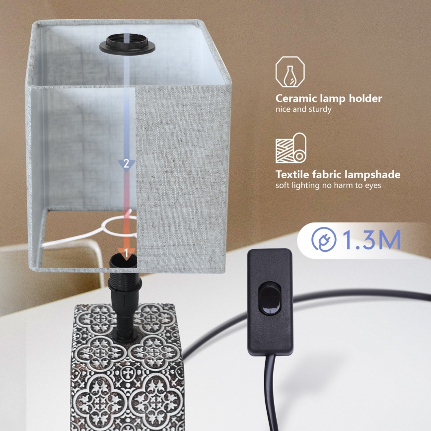 Aigostar - Lampe de table 1xE14/40W/230V