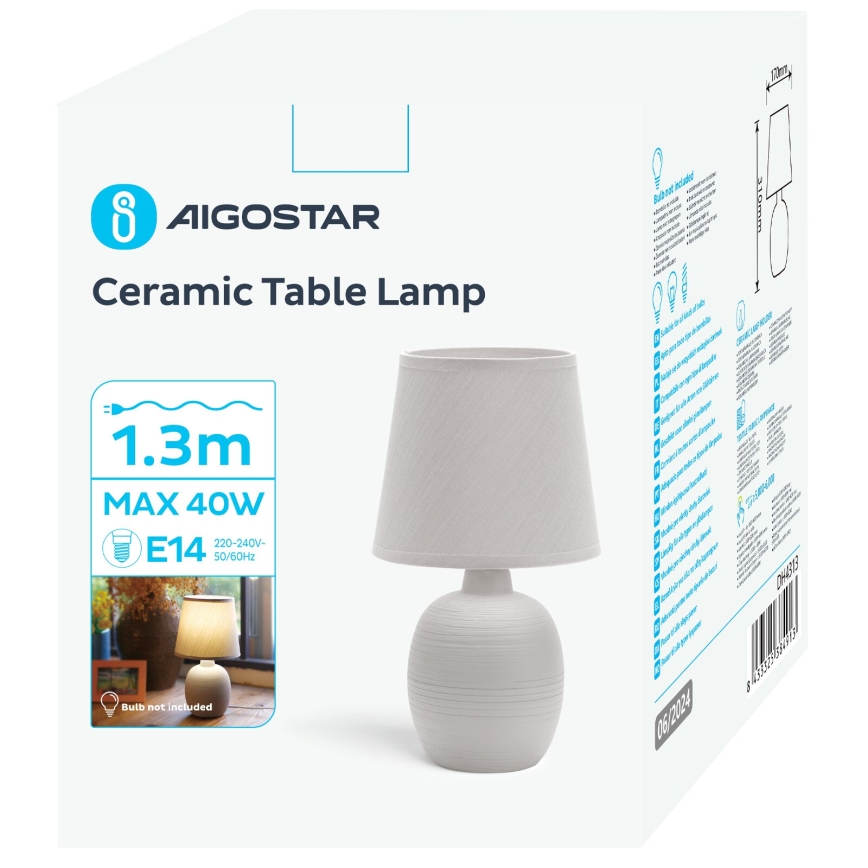 Aigostar - Lampe de table 1xE14/40W/230V