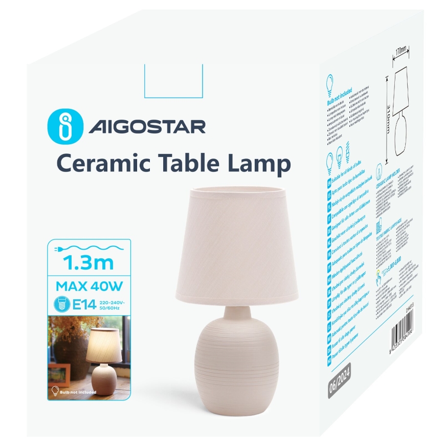 Aigostar - Lampe de table 1xE14/40W/230V