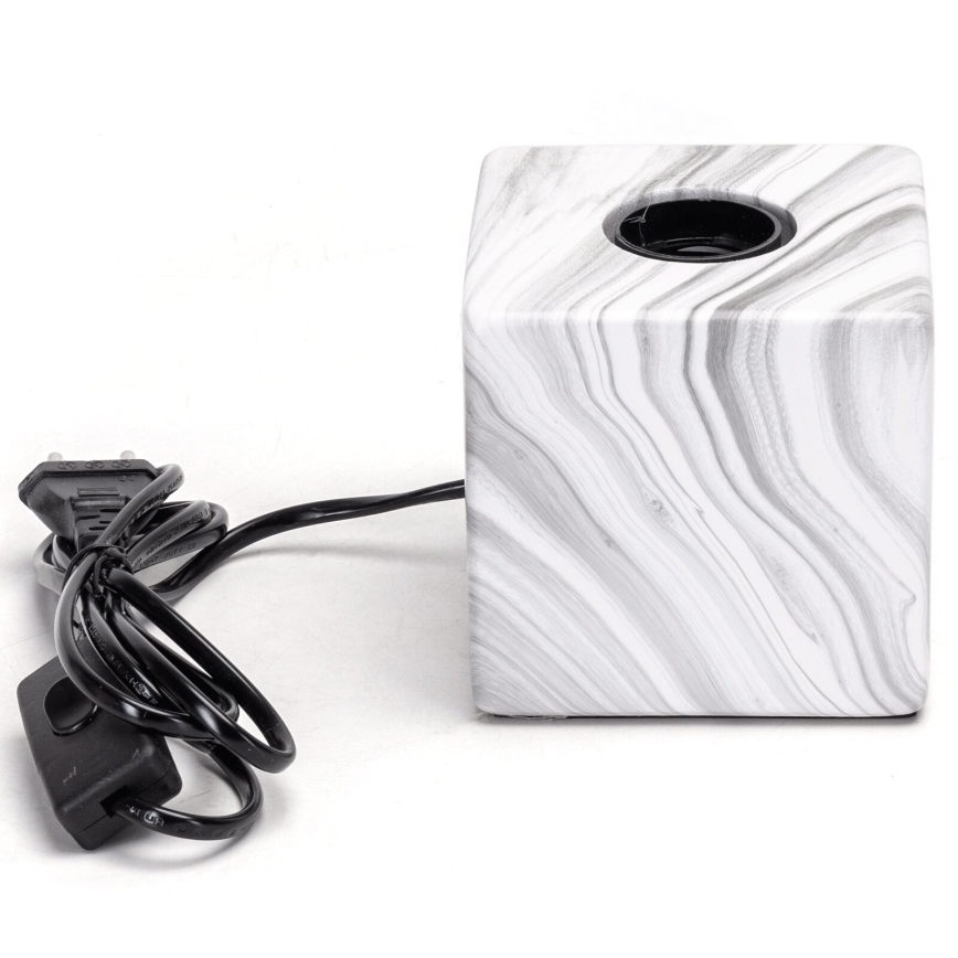Aigostar - Lampe de table 1xE27/60W/230V blanc/gris