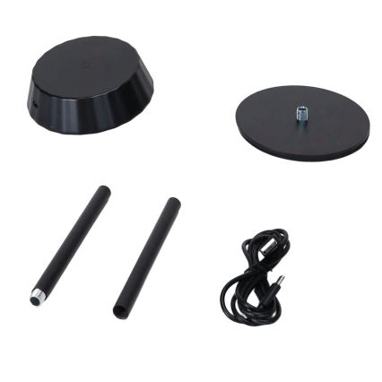 Aigostar - Lampe de bureau LED dimmable AMBIENT LED/2,4W/5V 3000-6500K noire 2000 mAh