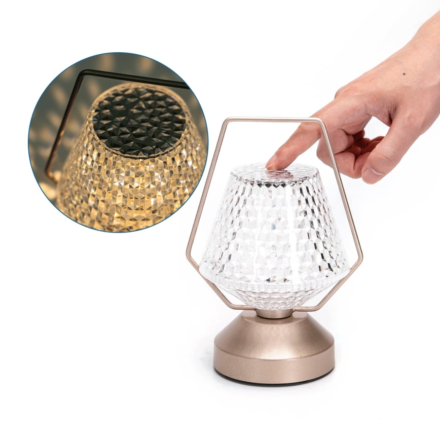 Aigostar- Lampe de table LED RGB à intensité variable rechargeable LED/1W/5V 1800mAh 20 cm + Télécommande