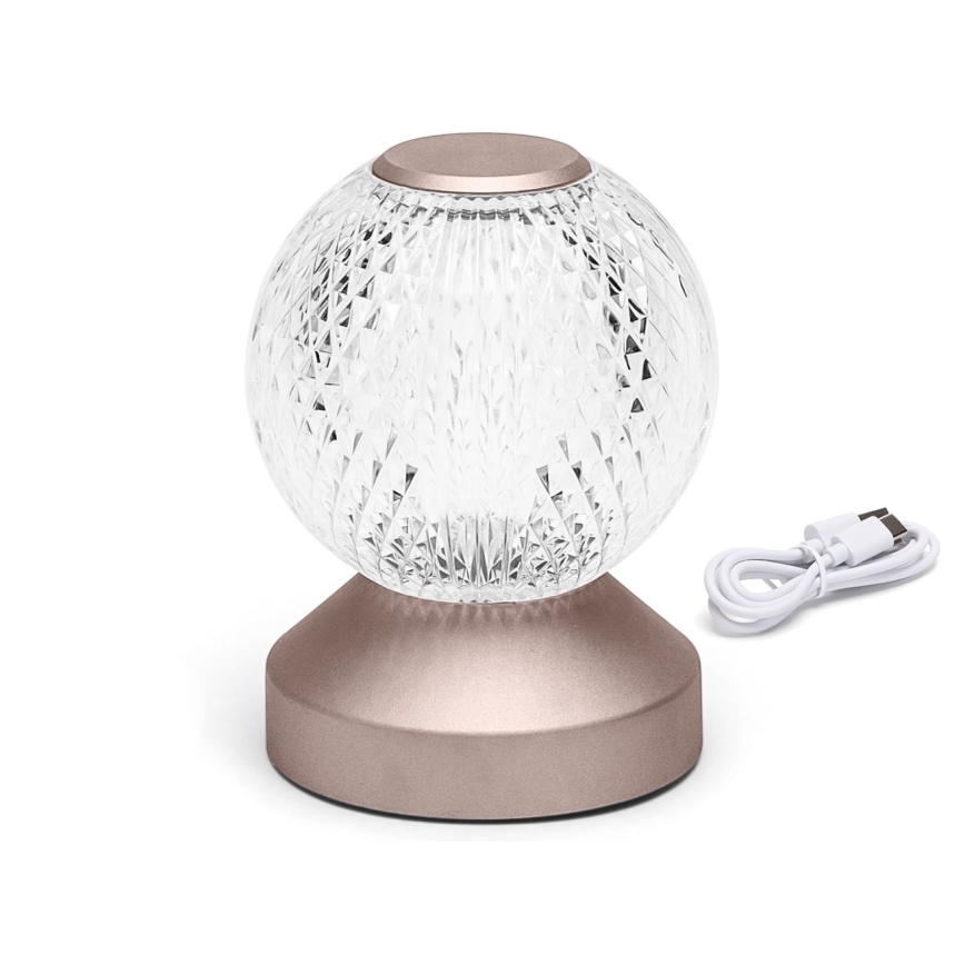 Aigostar - Lampe de table rechargeable à intensité variable LED/1W/5V 2700/4000/6500K 1800mAh 13,5 cm