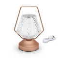 Aigostar- Lampe de table rechargeable à intensité variable LED/1W/5V 2700/4000/6500K 1800mAh 20 cm