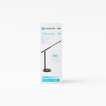 Aigostar - Lampe de table tactile à intensité variable LED/8W/230V 3000-6000K noir