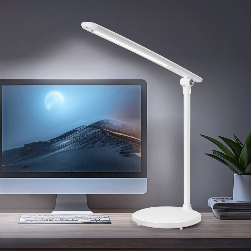 Aigostar - Lampe de table tactile rechargeable et à intensité variable LED/3W/5V 2700/4000/6500K 1800 mAh