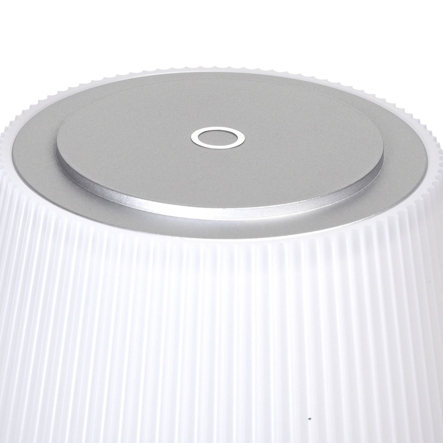 Aigostar - Lampe de table variable à intensité variable pour l'extérieur LED/4W/5V 3600mAh blanc/chrome mat IP54