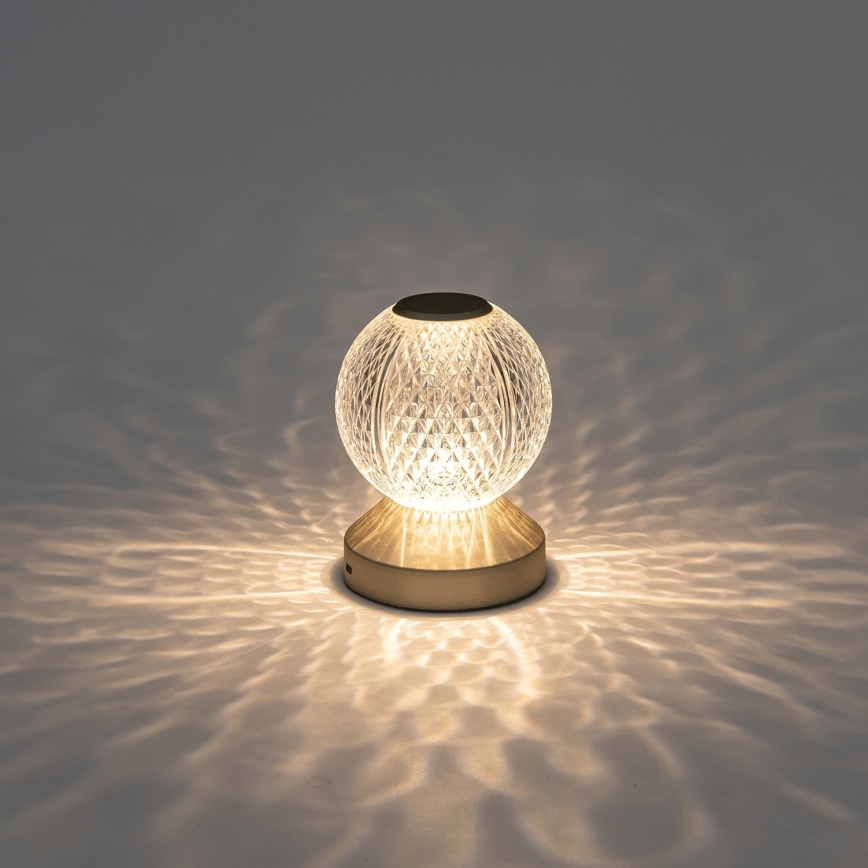 Aigostar- Lampe rechargeable LED à intensité variable/1W/5V 2700/4000/6500K 1800mAh 13,5 cm