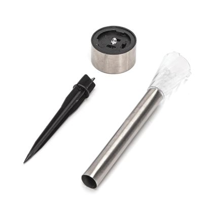 Aigostar - Lampe solaire LED/0,006W/1,2V 29,5 cm chrome mat 6500K IP44