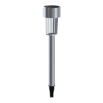 Aigostar - Lampe solaire LED/0,006W/1,2V 29,5 cm chrome mat 6500K IP44