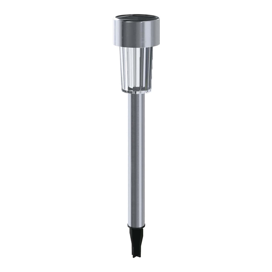Aigostar - Lampe solaire LED/0,006W/1,2V 29,5 cm chrome mat 6500K IP44