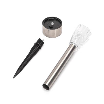 Aigostar - Lampe solaire LED/0,006W/1,2V 29,7 cm chrome mat 6500K IP44