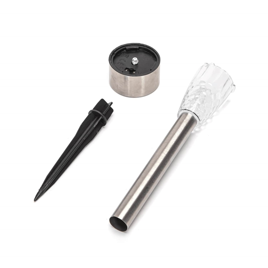 Aigostar - Lampe solaire LED/0,006W/1,2V 29,7 cm chrome mat 6500K IP44