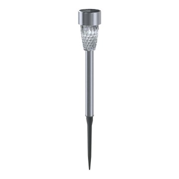 Aigostar - Lampe solaire LED/0,006W/1,2V 29,7 cm chrome mat 6500K IP44